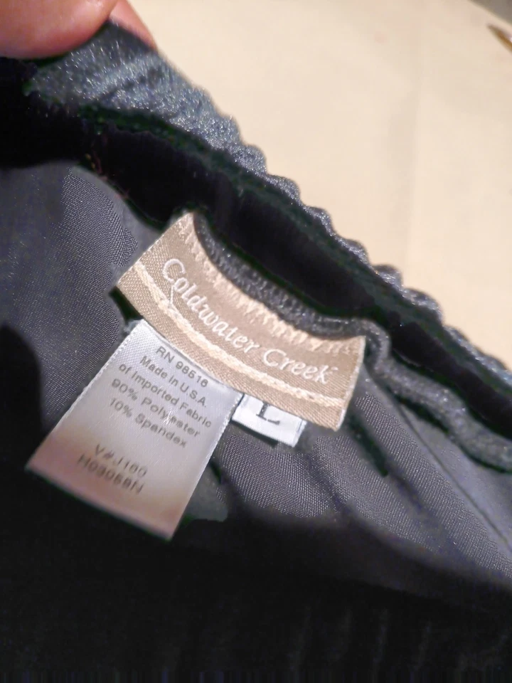 Falda de Terciopelo Negra Coldwater Creek L Larga Completa Bruja Boho Caprichoso Vibraciones Foto 2 de 2