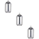 3pcs Dustproof Cotton Swab Storage Box Stainless Steel Cotton Ball Storage Case