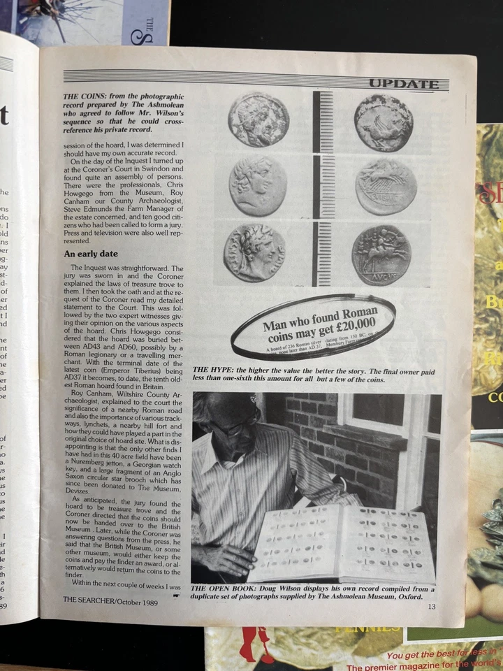 Vintage “The Searcher” Magazine 1989 Metal Detecting #47-51 Used - Image 2 of 4