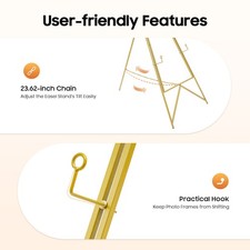 Wooden Easel Stand Tripod Easel Canvas Art Easel Floor With Tray 35.43 18.9 In