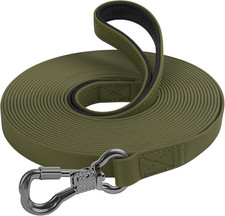 Long Leash for Dogs Waterproof, Training Long Line Lead with Padded Handle for L