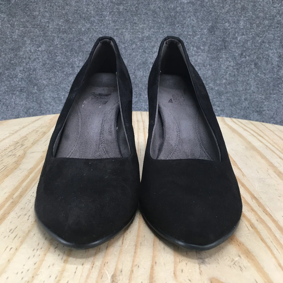 Aerosoles Heels Womens 8 M Tapestry Casual Slip On Kitten Pumps Black Fabric - Image 4 of 4