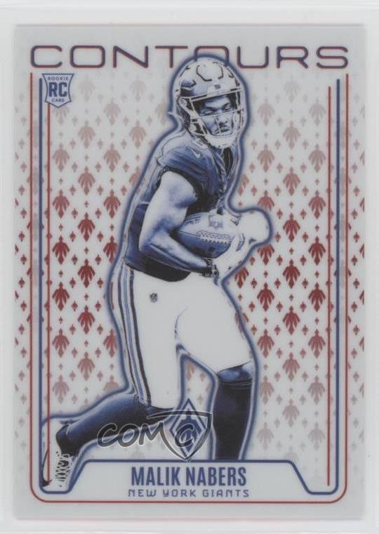 2024 Panini Phoenix Contours Red 81/99 Malik Nabers #CON-MNS Rookie RC
