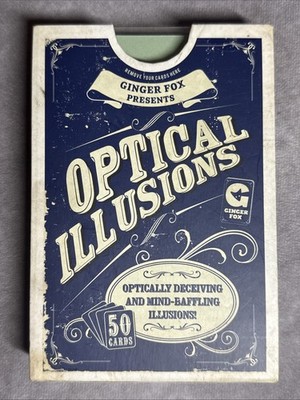 Ginger Fox Optical Illusions Cards 50 Mind Baffling Large Format Brain Teaser