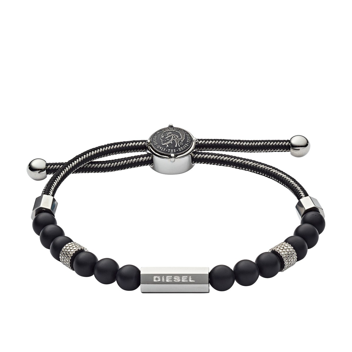 Diesel Mens Bracelet DX1151040 Stainless Steel Black | eBay