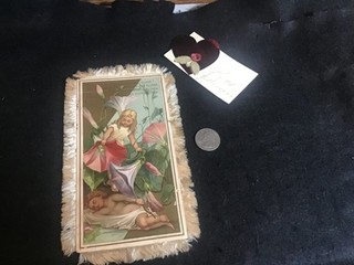 Antique 1880s Prang Victorian Fur Edged Valentines Day Card Jedermann #5