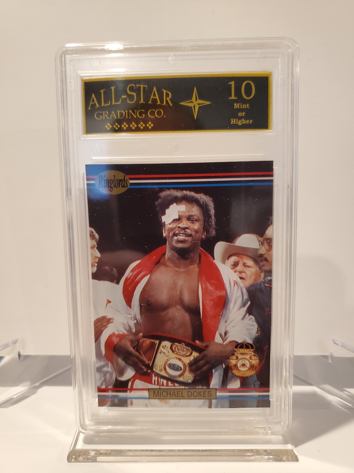 1991 Ringlords - Michael Dokes #12 Printed in the U.K. ASG 10