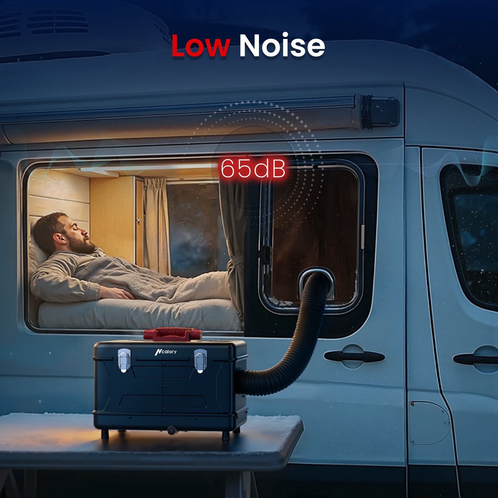 Hcalory 12V-24V 110V 8KW Bluetooth Diesel Air Heater For Car Bus RV Indoors