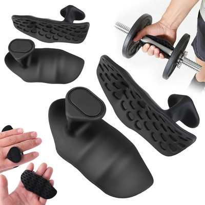2 Paar Anti Rutsch Gym Grips Zughilfen Grip Pads Workout Handschuhe Hantelheben