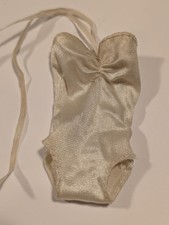 Vintage Barbie Swimsuit Doll Clothing Satin Beige White