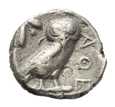 Attica - Athens - Tetradrachm 454-404 BC Athena and AOE Owl