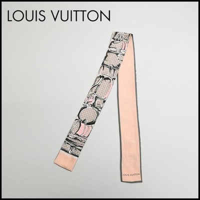 LOUIS VUITTON Trunk Monogram Seidentuch Hellrosa Bandeau Gebraucht