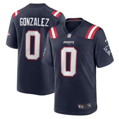Men's Christian #0 Gonzalez Navy/White/Red -Stitched Jersey