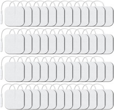 TENS Unit Electrode Pads 2"X2" 48 Pcs Value Pack, Reusable Latex-Free