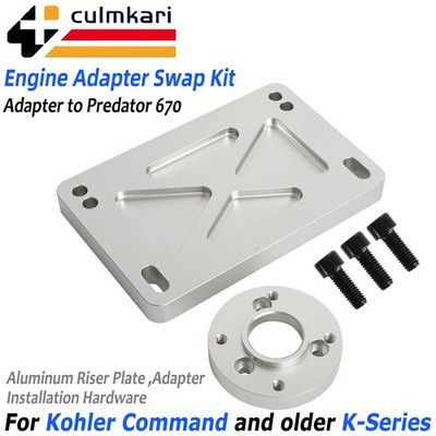 For Kohler Command to Predator 670 Engine Swap Adapter Kit w/ Riser Plate,Bolts