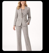 John Meyer Collection Tuape Suit Classic Tailored Blazer  Straight Pants Sz 14