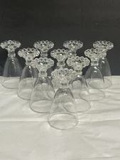 Vintage Set of 10 Anchor Hocking Clear Berwick Boopie Juice Glasses 4.5"