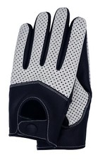 Riparo Men's Genuine Leather Half Mesh Touchscreen Texting Driving Gloves