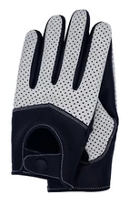 Riparo Men's Genuine Leather Half Mesh Touchscreen Texting Driving Gloves