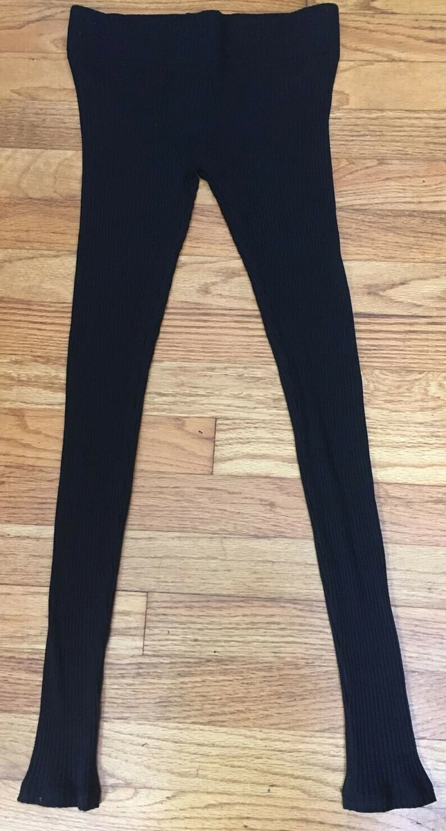 High Street Fashion MADE IN USA Leggings 95%-RAYON 5%SPANDEX Black Small  NEW