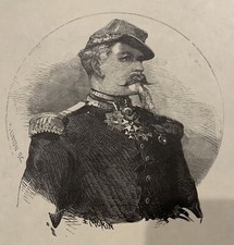 Rare 1859 General George Henry Thomas Woodcut engraving by Edmond Morin French