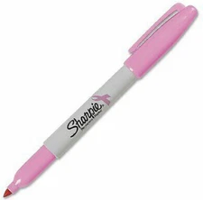 Sharpie Breast Cancer Awareness Pink Ribbon Permanent Marker Fine Pt Tip 1741715