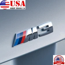 F80 M3 Rear Trunk Chrome Emblem "M3" Decal Badge Logo NEW