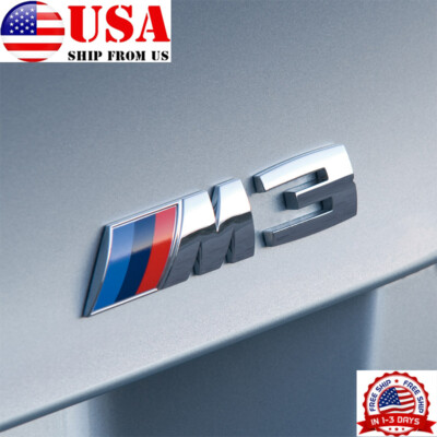F80 M3 Rear Trunk Chrome Emblem ''M3'' Decal Badge Logo NEW