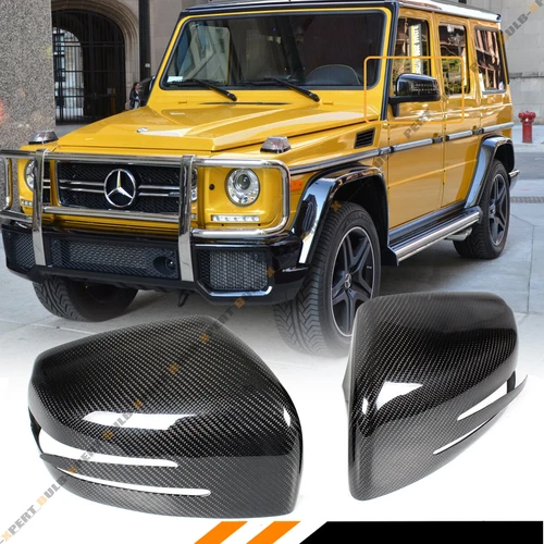 FOR 13-18 MERCEDES BENZ W463 W166 G GL GLS ML GLE CARBON FIBER MIRROR COVER CAPS