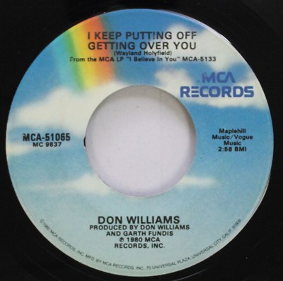 Country 45 Don Williams - I Keep Putting Off Getting Over You / Falling Again On