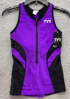 TYR Competitor Tri Tank, Women's Size S, Purple/Black NEW MSRP $59.99