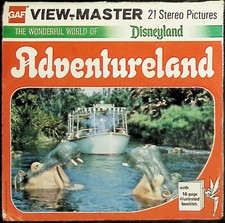 Disneyland Adventureland 3d View-Master 3 Reel Packet - 21 Full Color Images