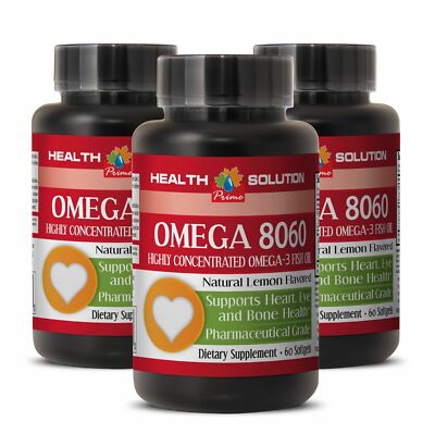  Supporting Healthy Hair - OMEGA 8060 3000mg - health support 3 Bottles 180 Caps