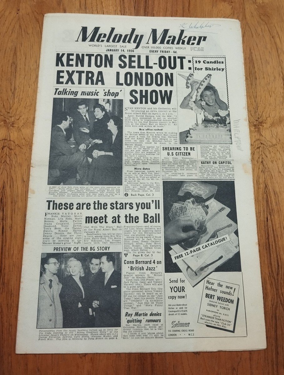 Melody Maker 1956 Back Issues British Pop Newspaper | eBay UK