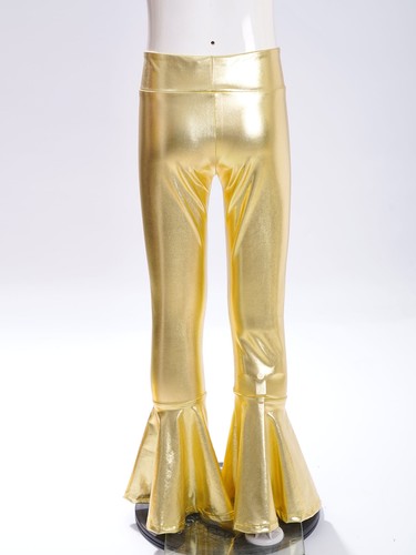 Kids Girls Leotard And Pants Sequin Bodysuit Latin Unitard Metallic Ruffled Hem - Bild 13 von 36