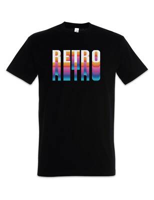 Retro Typo T-Shirt Retro Oldschool 80ies Colours Colourful Gamer Gaming Games