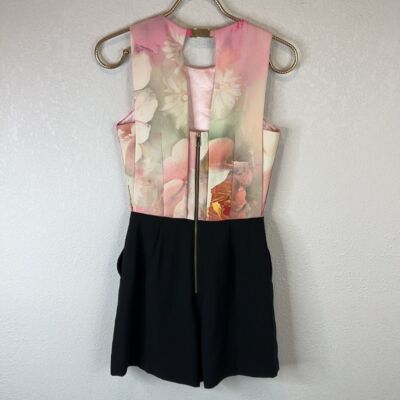 Ted Baker Cinese Rose Print Romper- Ted Baker Size 0/ US 0-2 Ted Baker Cinese Rose Print Romper- Ted Baker Size 0/ US 0-2