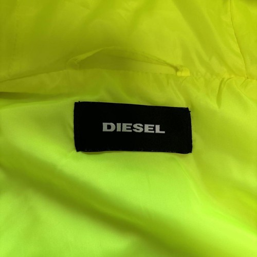 Diesel Men M Down Vest Yellow Fluorescent Polyester Luxury Stylish Casual Used - Picture 18 of 20