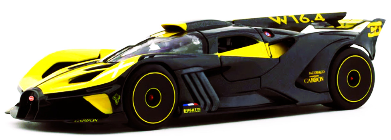Bugatti Race Car w/Rare Racing Wheel Rims Custom Built Metal Body1:18SCALE MODEL