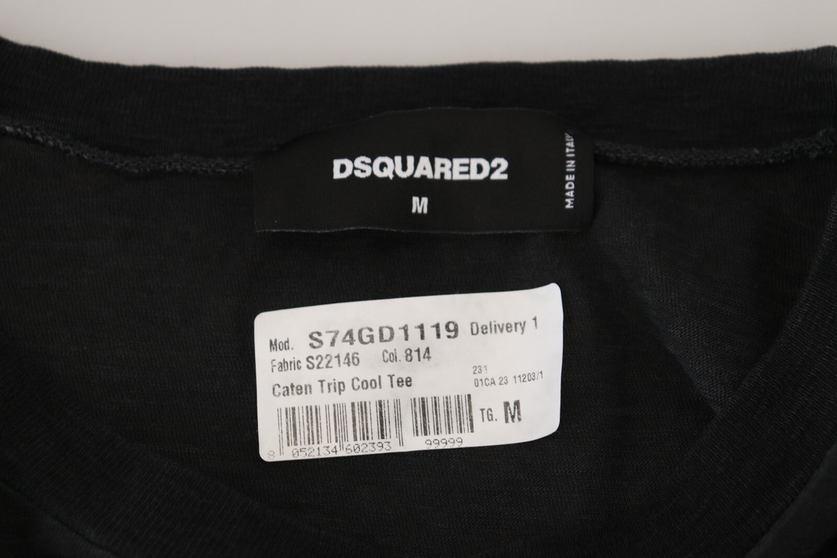 Tシャツ・カットソー D SQUARED2 COTTON SLEEVELESS T-SHIRT DSQUARED2 T-shirt Black Chain Embellished Sleeveless Men