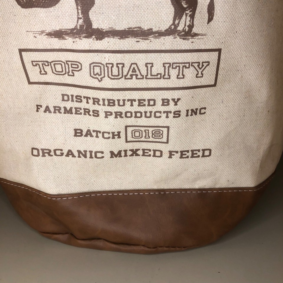 Vintage Farmers Feed and Seed Advertisement Bag, Large and Lined eBay
