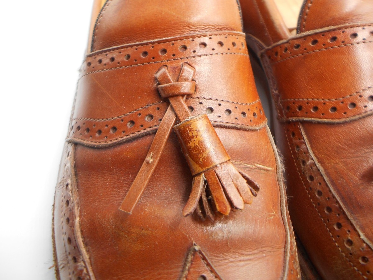 Allen Edmonds Chambrey Tassel Wingtip Slip On Dress Shoes Walnut Brown 8.5 C‎ Allen Edmonds 13 NASHUA Wing Tip Brown Black Leather Tassel  main image 2