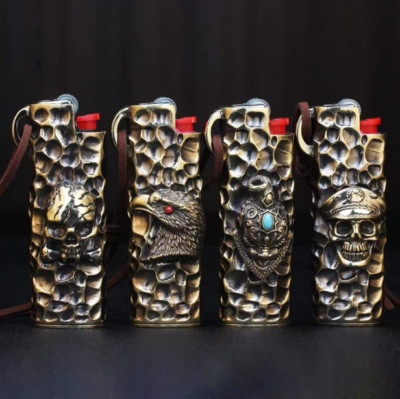 New Copper Lighter Case Cover Fits Bic Lighter J3 Retro Lighter Case Cover Gift