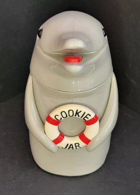1996 VINTAGE TALKING DOLPHIN COOKIE JAR FLIPPER SOUNDS