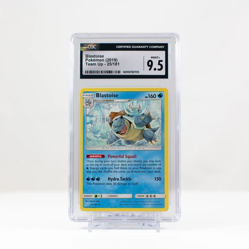 Pokémon Blastoise Non-holo #25 Team Up 2019 - CGC 9.5