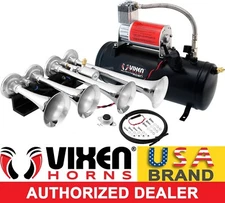 TRAIN HORN KIT FOR TRUCK/CAR/SEMI LOUD SYSTEM /1.5G AIR TANK /150PSI /4 TRUMPETS