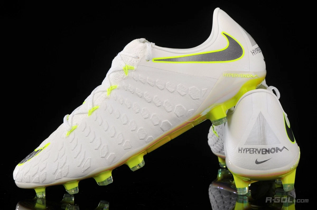 rotatie Dicteren krans Nike Hypervenom Phantom 3 III Elite FG Soccer Cleats Boots White MADE IN  ITALY | eBay