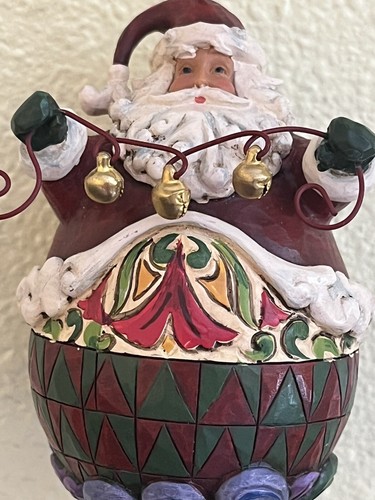 Jim Shore Roly Poly Santa String Of Jingle Bells Ornament Heartwood Creek Used - Picture 2 of 23