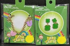 New Lucky Charms Clover Earrings and Charm Braclet