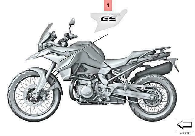OEM BMW K81 0B19 0B29 0B39 LETTERING RIGHT 51148389428 GENUINE NEW 